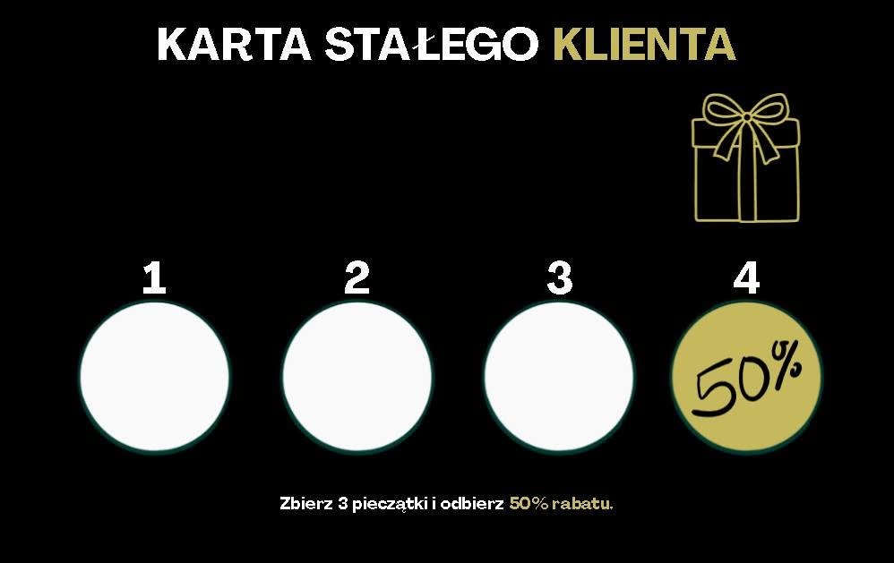 Karta stałego klienta CarMed Detailing — zbierz 3 pieczątki i odbierz 50% rabatu na czwartą usługę